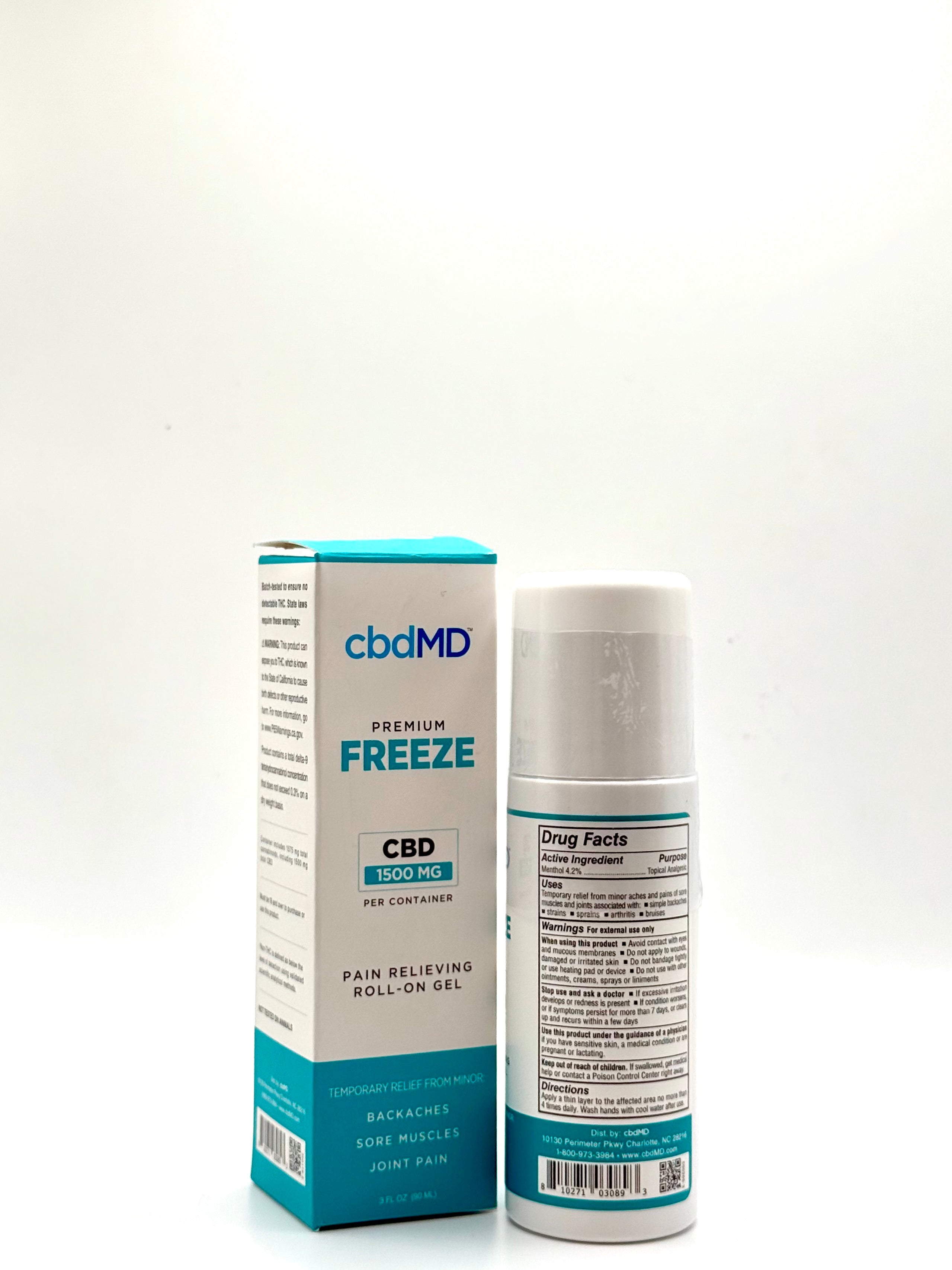 cbdMD Pain Relief Freeze Roller 1500MG