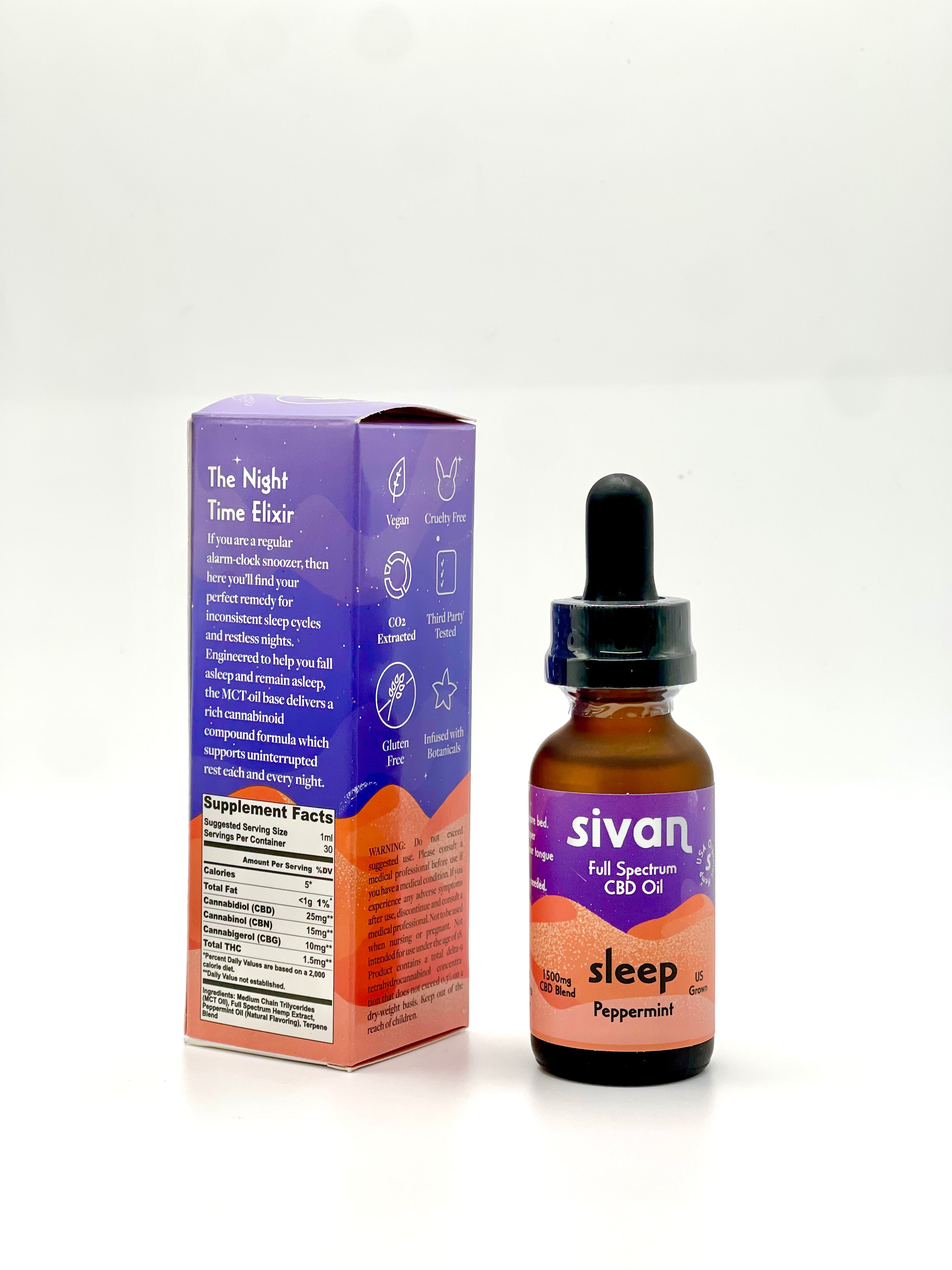 SIVAN | Sleep Full Spectrum CBD Oil 1500mg - Peppermint