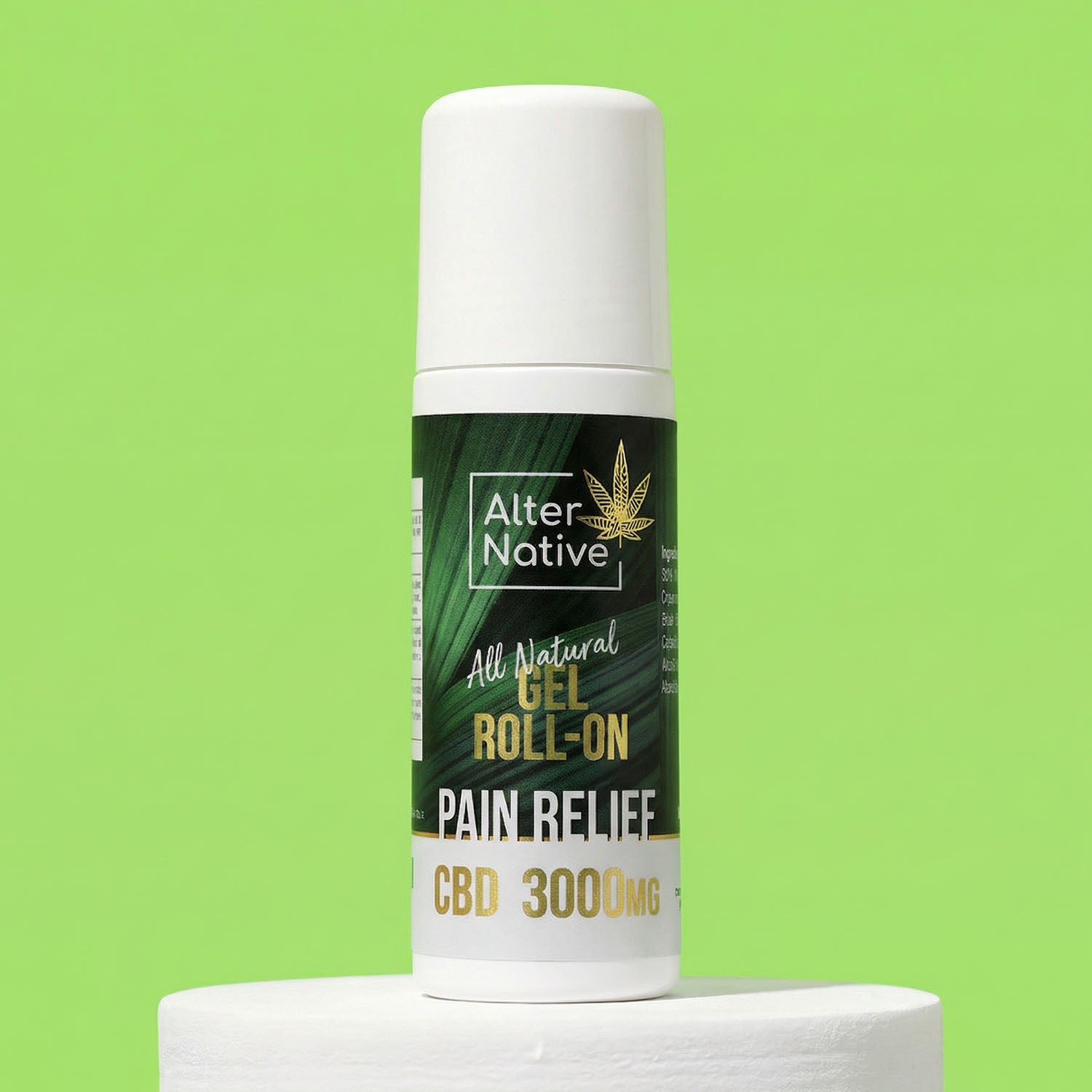 Alter Native 3000mg CBD Pain Relief Roll-On — front of bottle
